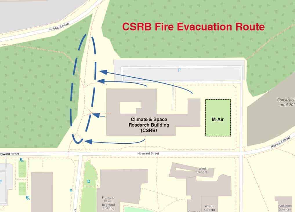 CSRB Fire Evacuation route