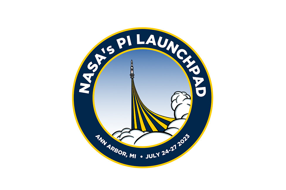 Graphic of NASa PI Launchpad Badge with rocket