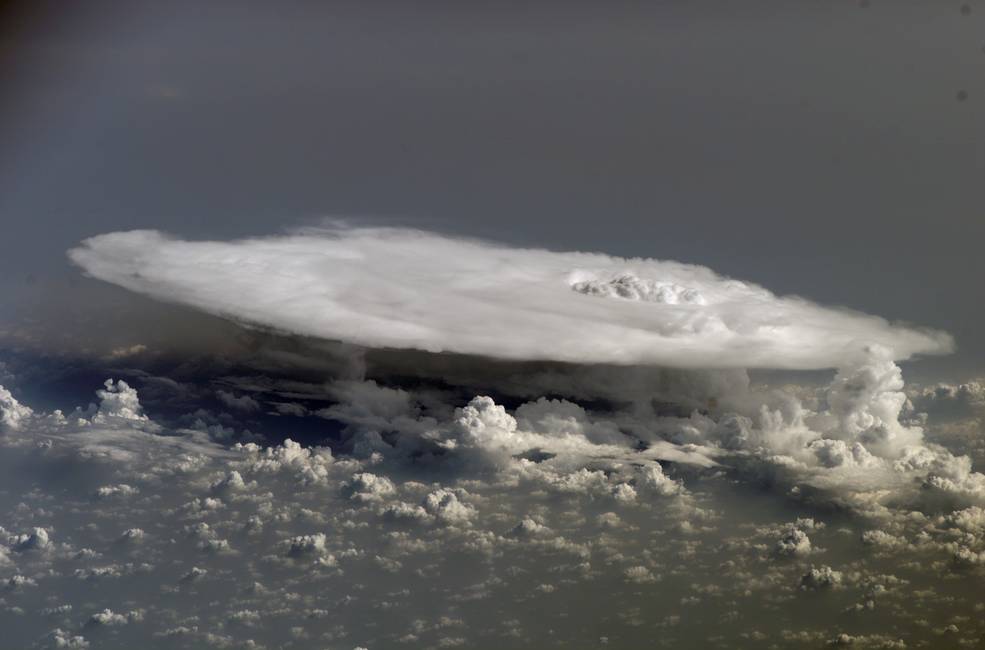 Photo of ice clouds, courtesy of NASA.