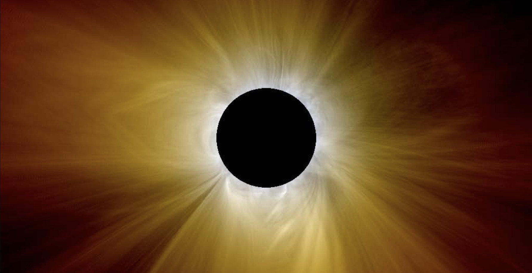 Photo of sun's corona during eclipse