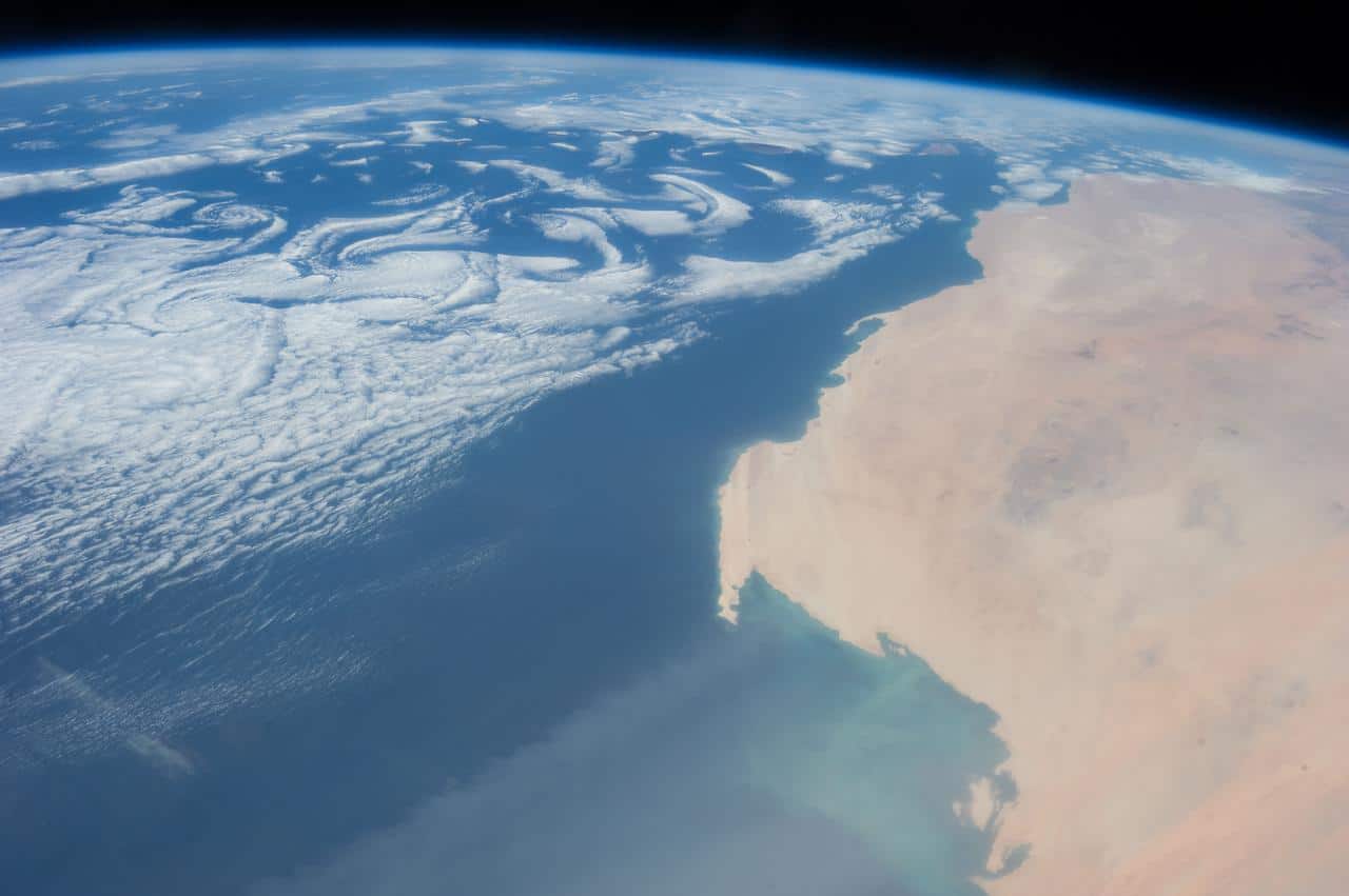 Photo of Earth's water and land from Space