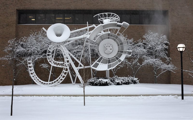 Campus in the Snow